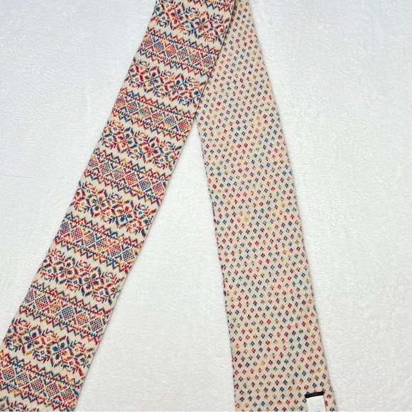J. Crew Wool Fair Isle Scarf Winter Ski Multicolor PreppyGossip Girl Aspen Layer - Picture 2 of 10
